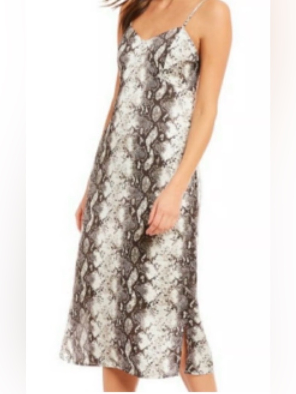 Gianna Bini Snake Print Slip Midi Dress size small #1216